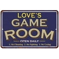 thumbnail image 1 of LOVE'S Blue Game Room Sign Metal Wall Decor 8x12 208120002262, 1 of 1