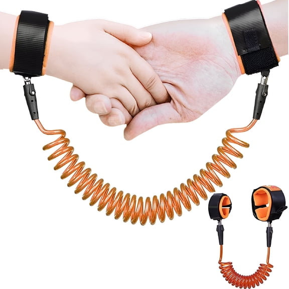 BESTSKY Anti Lost Wrist Link 6.5FT Toddler Wrist Leash for Kids Child Safety Harness Baby Proofing Wristband (Orange)