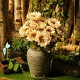 thumbnail image 5 of Dalrosia Vintage Artificial Sunflowers 18.9 Inches with Long Stem Silk Orange Sunflowers Faux Flower for Home Wedding Garden Thanksgiving Decoration, 5 of 8