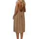 thumbnail image 1 of Vestido de Verano Casual de Mujer Cuello Redondo Vestido sin Mangas sin Espalda para Uso Diario Casual, 1 of 6