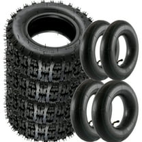 13x5.00-6 Go Kart ATV Tire and Inner Tube 13x5x6 13x5.00-6 for Scooter Wheelbarrows Hand Trucks Lawn Mowers Wagons Snow Blowers Dollies Tractor Yard Trailers Trolleys Razor Dirt Quad (4)