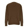 thumbnail image 4 of Lmnyox Fall Sweaters for Women Long Sleeve Crew Neck Button Sweater Tops Fashion Loose Knitted Shirts, 4 of 7