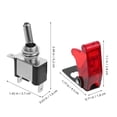 thumbnail image 2 of BESTYASH Toggle Switch Box Dustproof Toggle Switch Cover Red Plastic 1Pcs, 2 of 6