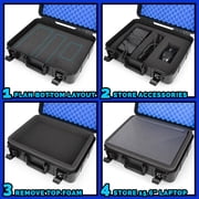 CASEMATIX 15.6″ Hard Laptop Case – Shock-Absorbing Foam, Crushproof Shell, Fits Laptops up to 15″ × 10.5″, Padlock Rings & Carry Handle