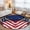 Red, variant on Patriotic Stars Washable Area Rug 2 x 3 ft Blue Red Grid Independence Day Soft Non Slip Rugs Stain Repellent Indoor Felt Carpet for Living Dining Room Bedroom Home Office
