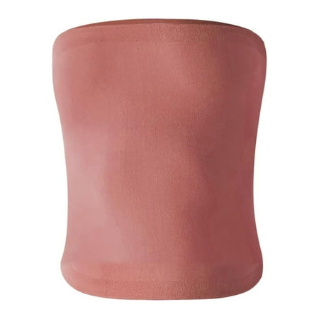 QYZEU Camisole Tops for Women Strapless Top Casual Solid Color Bra Wrapping Slim Fit Outerwear Sleeveless Tank Top Casual Lightweight Shirts Pink S