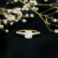 thumbnail image 4 of Rosec Jewels Moissanite Engagement Ring with Side Stones - 3 Carat Moissanite Ring - 8 mm Cushion Cut Ring - D-VS1 Grade, 14K Yellow Gold, US 5.50, 4 of 7