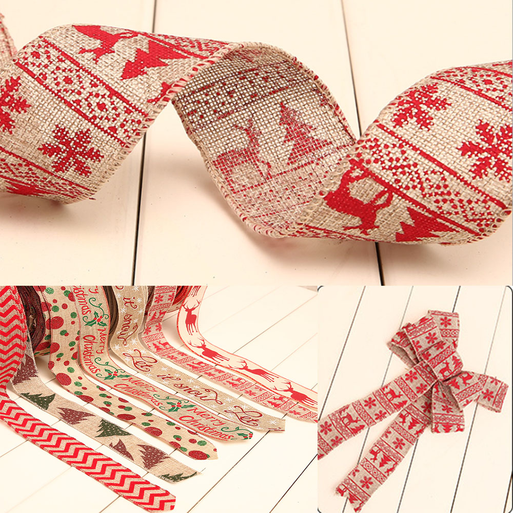 burlap christmas ribbon