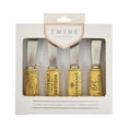 thumbnail image 4 of Twine Cork Handled Cheese Spreader Set, Butter Knives, Hosting Gifts Silver, 4 of 4
