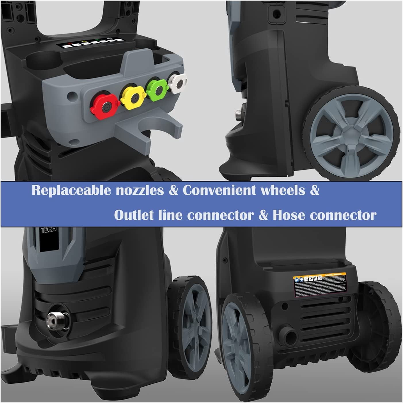 A-ITECH 1600 PSI at 1.2 GPM Electric Pressure Power Wash Machine