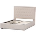 thumbnail image 4 of Baxton Studio Lit Plateforme de Rangement Grand Tufté en Beige, 4 of 7