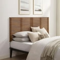thumbnail image 2 of Wall Mount Headboard, King Size, Walnut, Wood, Mid Century Bedroom, Modern Contemporary HB35762, 2 of 7