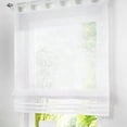 thumbnail image 4 of GROWTH TANK Roman Curtains In Voile Polyester Suitable For Bedroom, Balcony Home And Kitchen White-120×155cm, 4 of 9