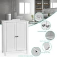 thumbnail image 6 of Giantex Bathroom Floor Cabinet, Freestanding Side Storage Cabinet with Double Doors and Adjustable Shelves, 23.5 x 12 x 31.5 inches (White), 6 of 8