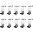 thumbnail image 1 of Paquete de 10 ganchos de puerta de acero inoxidable, reversibles, sin perforaciones, ganchos para sombreros, para puertas, armarios, cajones, baños, dormitorios, cocina Sincero Electrónica, 1 of 5