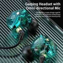 Joernso Computer Gaming Headset 3.5mm Jack In-ear Wired Headphone with Mic Bass Stereo HiFi Earphone for iOS for Android