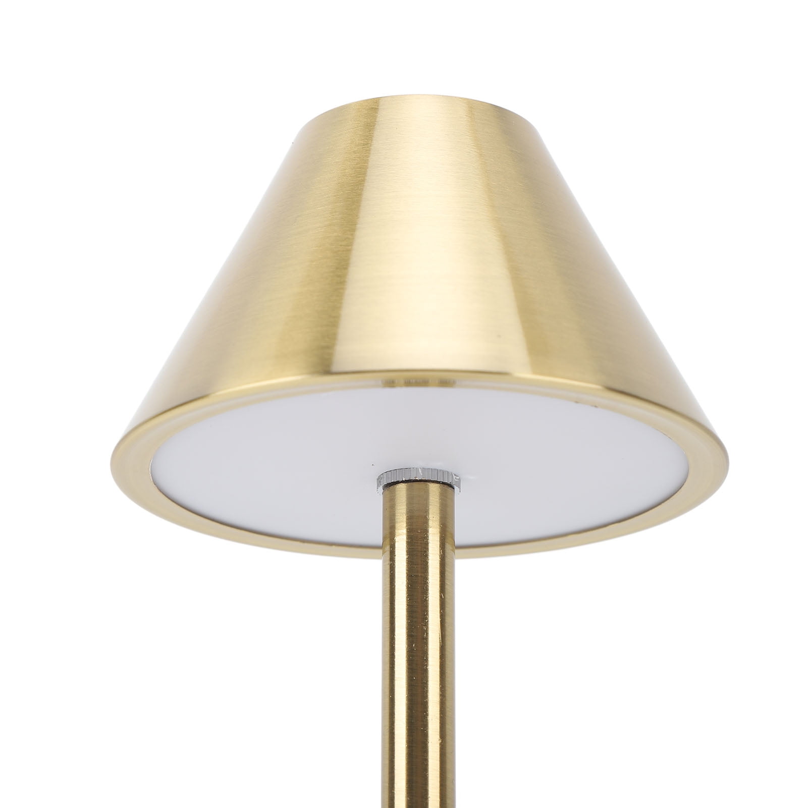 BIMZUC Cordless Table Lamp Modern Iron Art Portable LED Desk Lamp with 3 Color Touch Control 2000mAh Battery Stepless Dimming Gold