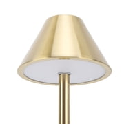 BIMZUC Cordless Table Lamp Modern Iron Art Portable LED Desk Lamp with 3 Color Touch Control 2000mAh Battery Stepless Dimming Gold
