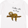 thumbnail image 4 of Inktastic Chillin with Papa Sloth Cute Boys Long Sleeve Toddler T-Shirt, 4 of 5