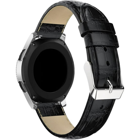 PINHEN Leather Watch Band for Men Women - Quick Release Alligator Grain Calfskin Watch Bands 24mm 23mm 22mm 21mm 20mm 19mm 18mm 17mm 16mm 15mm 14mm 13mm 12mm Replacement Stainless Steel Buckle Strap