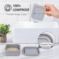thumbnail image 2 of Shampoo Bar Holder & Travel Soap Case - Leakproof Shatter-Proof Portable Soap Dish with Drainage & Lid - for Kitsch, Viori, Dove Bars - Gym, Camping & TSA Friendly (Deep Gray), 2 of 6