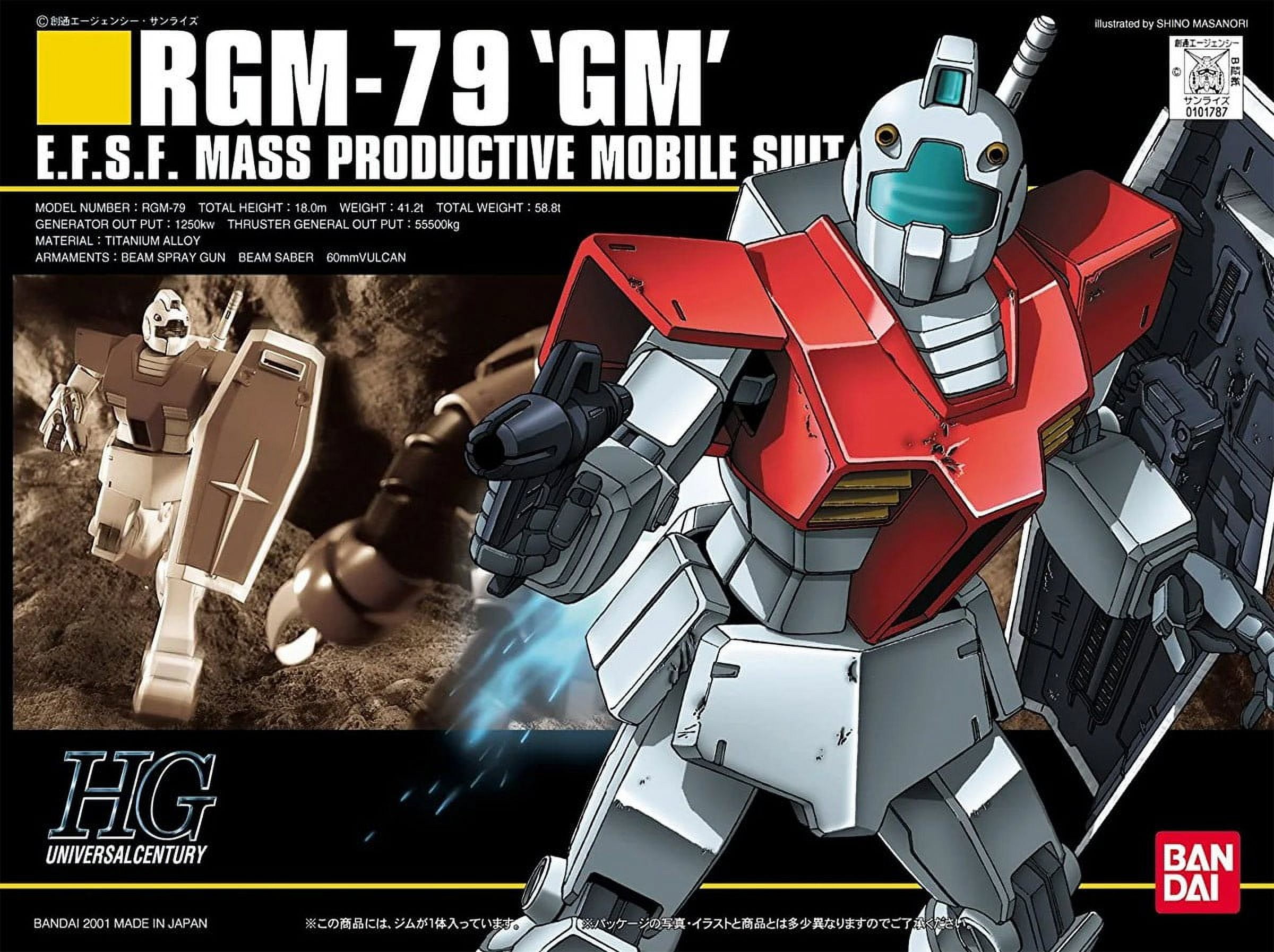 Bandai Hobby HGUC #046 RGM-79G GM Command 1/144 Gundam Plastic