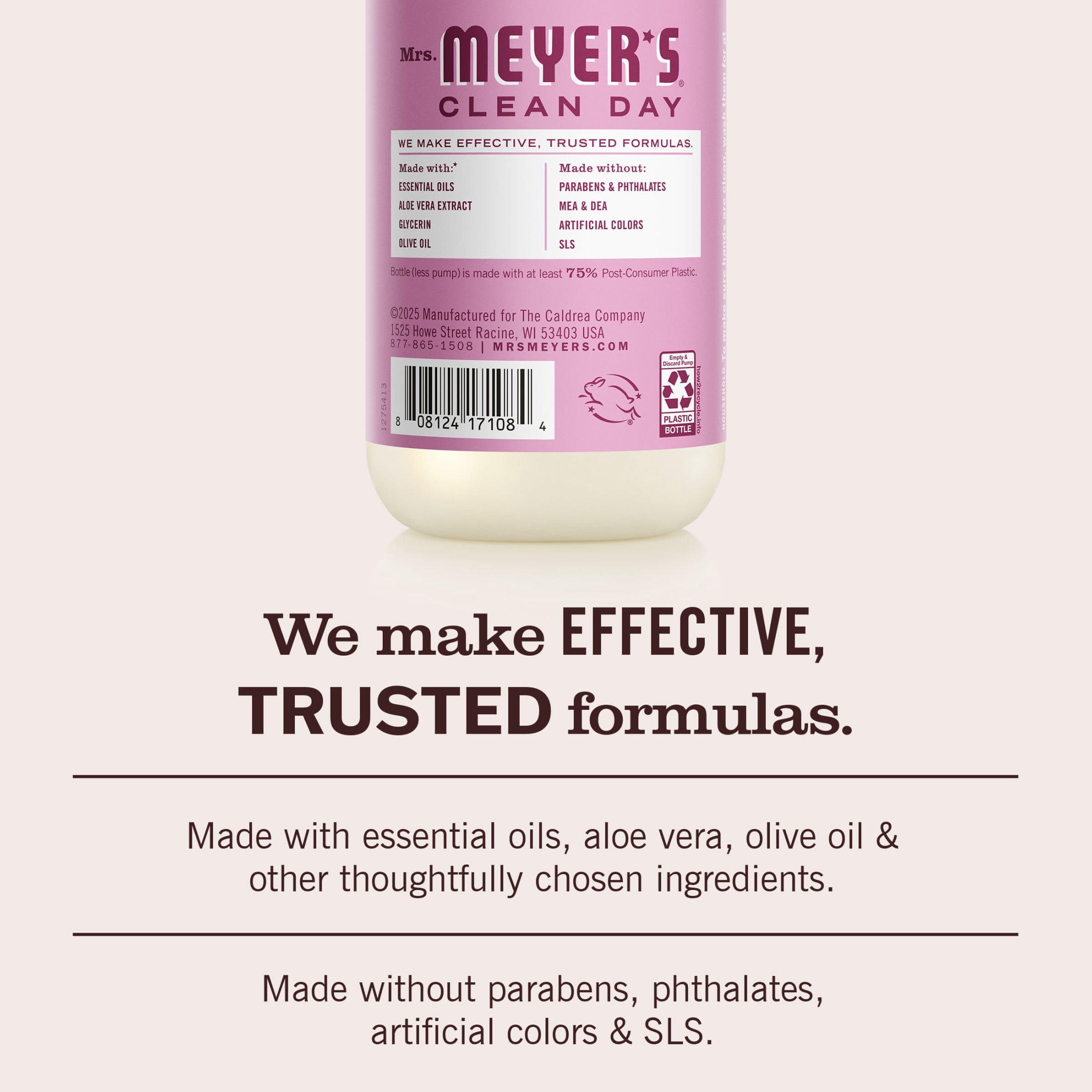 (2 pack) Mrs. Meyer’s Clean Day Hand Soap, Peony Scent, 12.5 Fl Oz