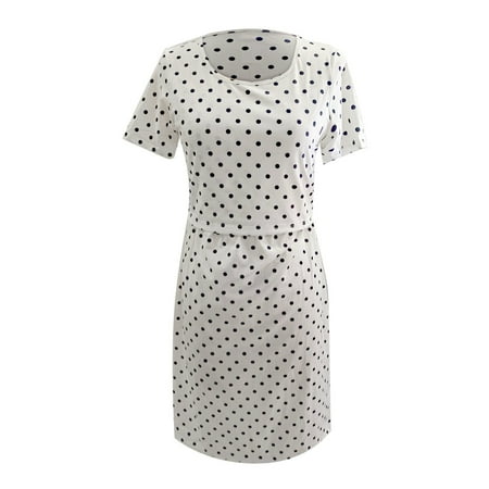 

Maternity plus Dress Maternity Wear Wave Dot Round Neck Short Sleeve Lactation Dress Women s Overlay Printed Maternity Wrap Dress Formal Dresses for Prom