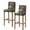 Green, variant on Vintage Floral Bar Stool Covers Set of 2, Boho Red White Floral Leaves Country Vintage Stretch Bar Chair Covers with Backs, Removable Pub Counter Height Chair Cover for Kitchen Dining Room Cafe