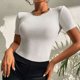 thumbnail image 2 of Blusa superior sexy de manga corta sólida con cuello redondo de verano para mujer con estilo OAVQHLG3B Store lin121212, 2 of 5