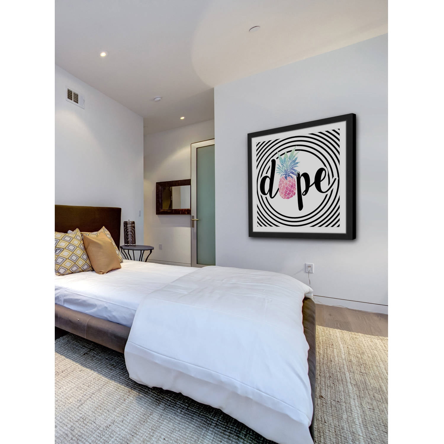 Marmont Hill "Dope Pineapple" by Diana Alcala Framed Painting Print