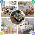 thumbnail image 5 of Black Sunflower White Daisy Pattern Rectangle Tablecloth 60"x120",Waterproof Polyester Rectangle Table Cloth, Wipeable Spillproof Polyester Tablecloth for Dining, Camping, Indoor and Outdoor, 5 of 6