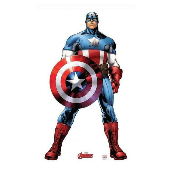 74 x 41 in. Captain America - Avengers Animated Cardboard Standup
