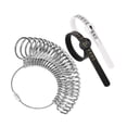thumbnail image 3 of Medidor de anillos, medidor de medición, accesorios de bricolaje, regla de medición de dedos, fácil de usar para hombres, mujeres, medida de tamaño de Sin mandril, 3 of 8