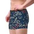 thumbnail image 2 of Balery Merry Christmas Winter Leaves Snowflakes Calzoncillos bóxer para hombre, ropa interior de algodón suave y transpirable con cinturilla de nailon-Medium, 2 of 5