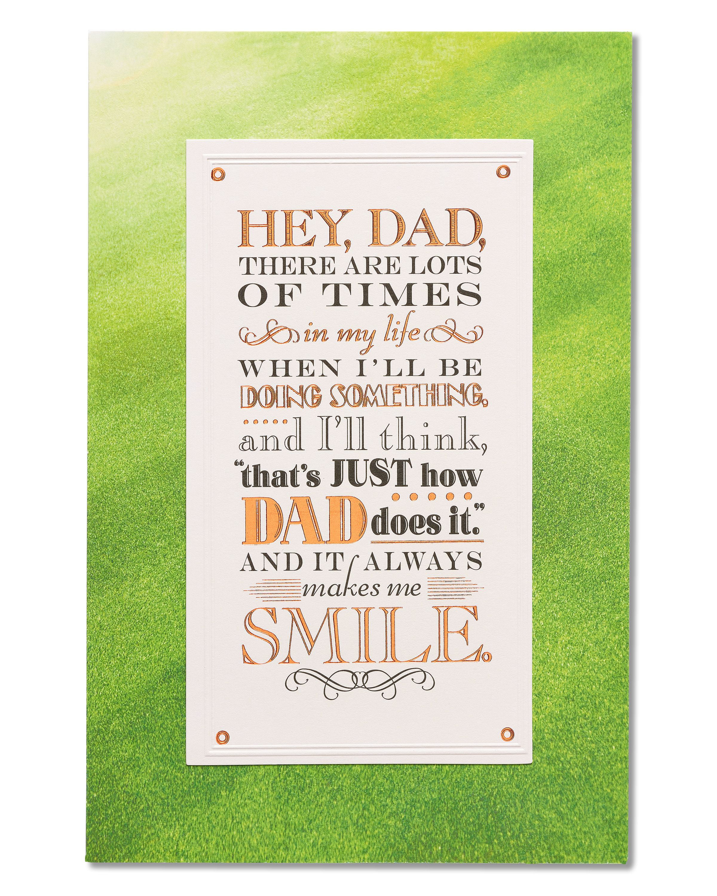 Godfather Blue Dots Birthday Card text foiled in shiny gold