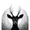Black Deer Head Dot, variant on Qisvanset Flower from Book Canvas Art 15.75x11.81 Inches