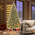 thumbnail image 4 of Gymax 9 FT Pre-Lit Christmas Tree Artificial Hinged Christmas Tree w/ 650 Warm-White LED Lights, 4 of 10