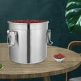 thumbnail image 5 of 304 Stainless Steel Airtight Canister for Kitchen, 3.2Gal Canisters Container with Lids and Sturdy Locking Clamp,Bucket Food Storage Containers Airtight for Flour Coffee Bean Tea (12L), 5 of 28