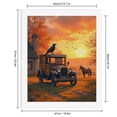 thumbnail image 2 of Paint By Numbers Kit for Adults Beginner - Vintage Car Sunset Crow Horse DIY Canvas Painting Kits for Adults, Frameless Paint By Number for Adults for Home Wall Decor 16x20 Inch, 2 of 7