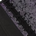 thumbnail image 4 of Lady Bustier Palatial Print Corset Shapewear Top for Women, Slimming Waist Cincher Supportive Slimming Waistband dark violet XXL, 4 of 4