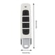 thumbnail image 3 of Control remoto de 4 teclas de plástico con código de clonación de 433 MHz para puerta de garaje (blanco + negro), 3 of 3