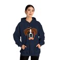 thumbnail image 5 of Hipster Boxer Dog Graphic Hoodie Sweatshirt, Sizes S-5XL, 5 of 9
