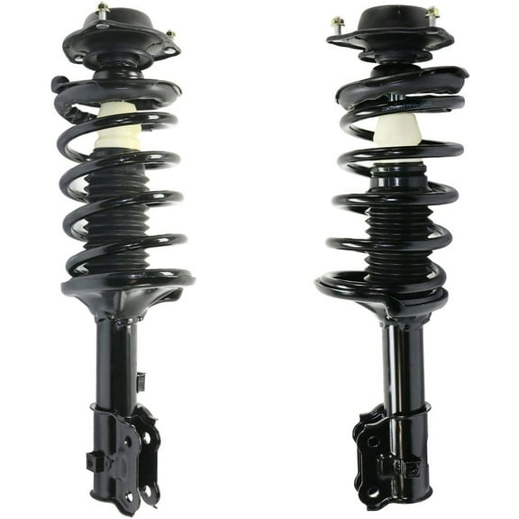Detroit Axle - Pair Front Struts for Hyundai Accent 2000-2005, 2 Ready Struts w/Coil Spring Assembly 2001 2002 2003 2004 Replacement Suspension Quick Install Ready Struts Shocks Assembly
