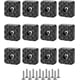 thumbnail image 1 of 12 piezas de pies de goma antideslizantes (30 mm), incluidos accesorios de instalación, tapetes de goma para muebles, patas de sillas y protectores de piso cuadrados de goma negra, patas de mesa y sil, 1 of 5