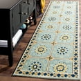 thumbnail image 3 of SAFAVIEH Easy Care Marcus Floral Area Rug, Light Blue/Dark Blue, 6' x 9', 3 of 9