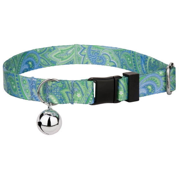 Country Brook Petz® Green Paisley Cat Collar