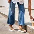 thumbnail image 6 of DREAM PAIRS Women's Platform Sandals Wedge Chunky Heel Slip-on Comfort Slides with Arch Support Cork Footbed Adjustable Buckle Summer Slide Sandals, 6 of 8
