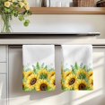 thumbnail image 7 of Summer Sunflowers Kitchen Towels Set of 4, Botanical Yellow Flowers Leaves Plants Absorbent Dish Towels for Kitchen, Microfiber Hand Towel, Quick Drying Tea Towel for Cleaning Decorative Dishcloths, 7 of 7