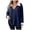 Dark Blue, variant on zaveiop Women Plus Size Casual Knit Sweater Lapel V Neck Solid Color Tops Lightweight Long Sleeve Blouses (Wine, 3XL)